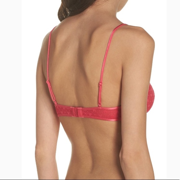 Free People Pink Heart Pattern Bralette - Picture 4 of 8